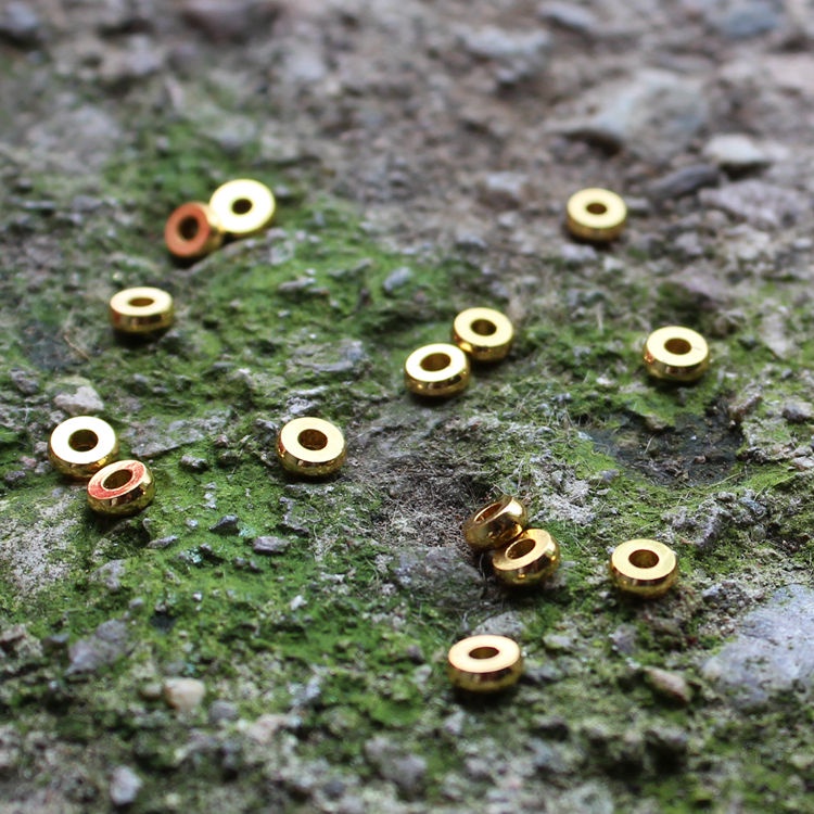 Bộ 10 Hạt Đồng 18K Nhiều Màu Sắc Dùng Làm Trang Sức diy