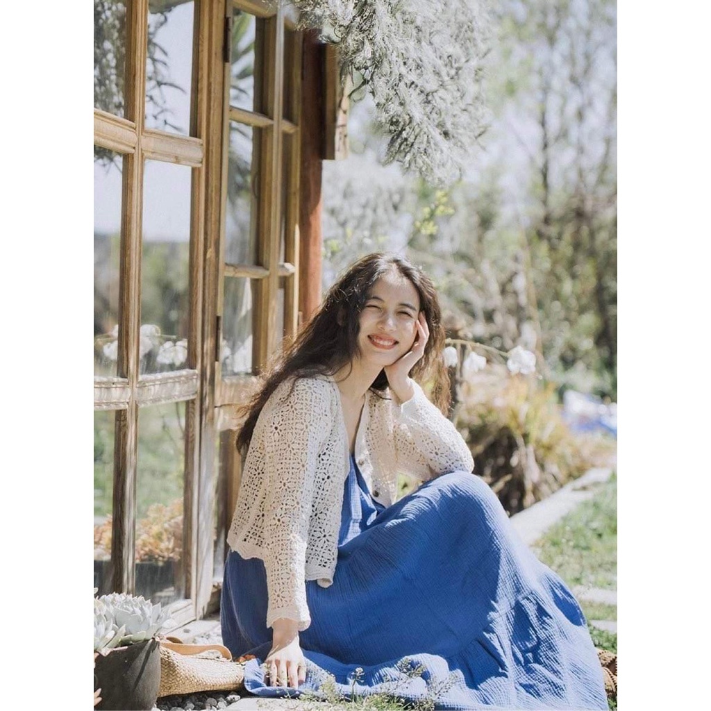 - Áo len móc handmade phong cách Vintage/ Bohomian siêu xinh chất đẹp