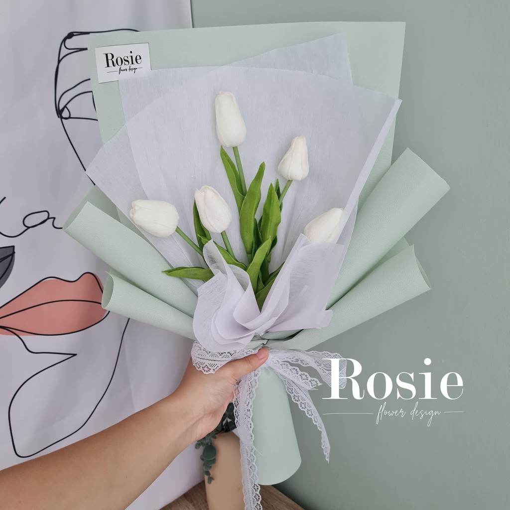 Bó hoa tulip 1 bông - 3B - 5 bông- Quà tặng sinh nhật, 20/11, 14/2 tặng cho bạn nữ, tân gia, tặng bạn bè, người yêu