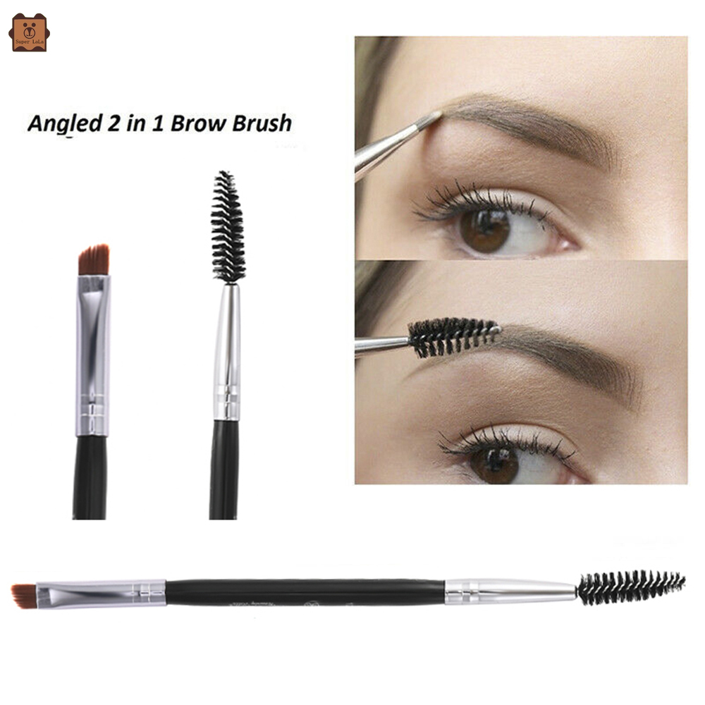 Cọ Trang Điểm Lông Mày Hai Đầu Tay Cầm Bằng Gỗ Tiện Dụng