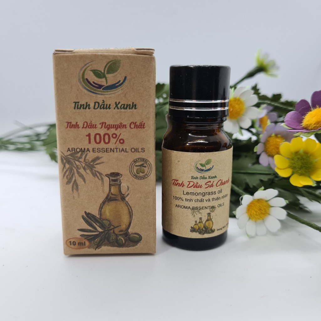 Tinh dầu thơm phòng  mùi sả chanh thiên nhiên 10ml nguyên chất/Tinh dầu xanh