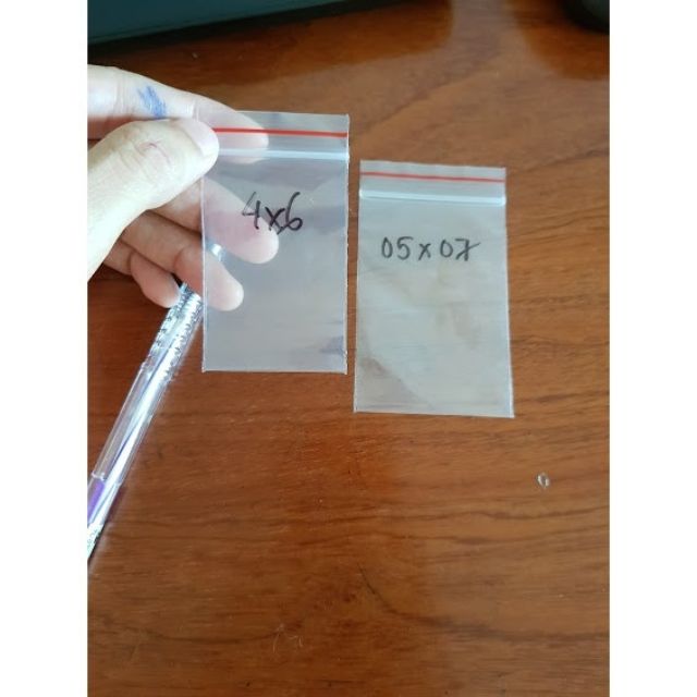 500gr Túi Zip Viền Đỏ các size