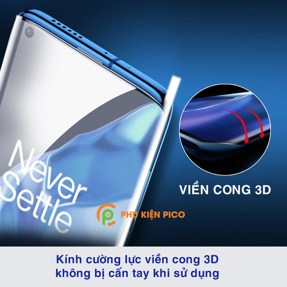 Kính cường lực Oneplus 9 Pro viền đen siêu mỏng full keo full màn nhận vân tay màn hình - Dán màn hình Oneplus 9 Pro