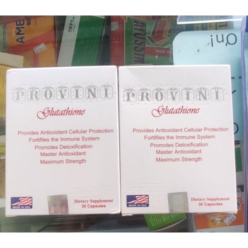 Viên uống trắng da PROVINI Glutathione USA 500mg giảm mờ nám sạm da, chậm lão hoá da Hộp 30 viên