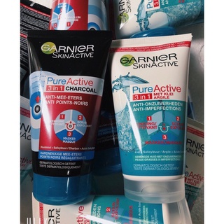 Sữa rửa mặt garnier 150ml pure active 3 in 1 - xuất xứ pháp