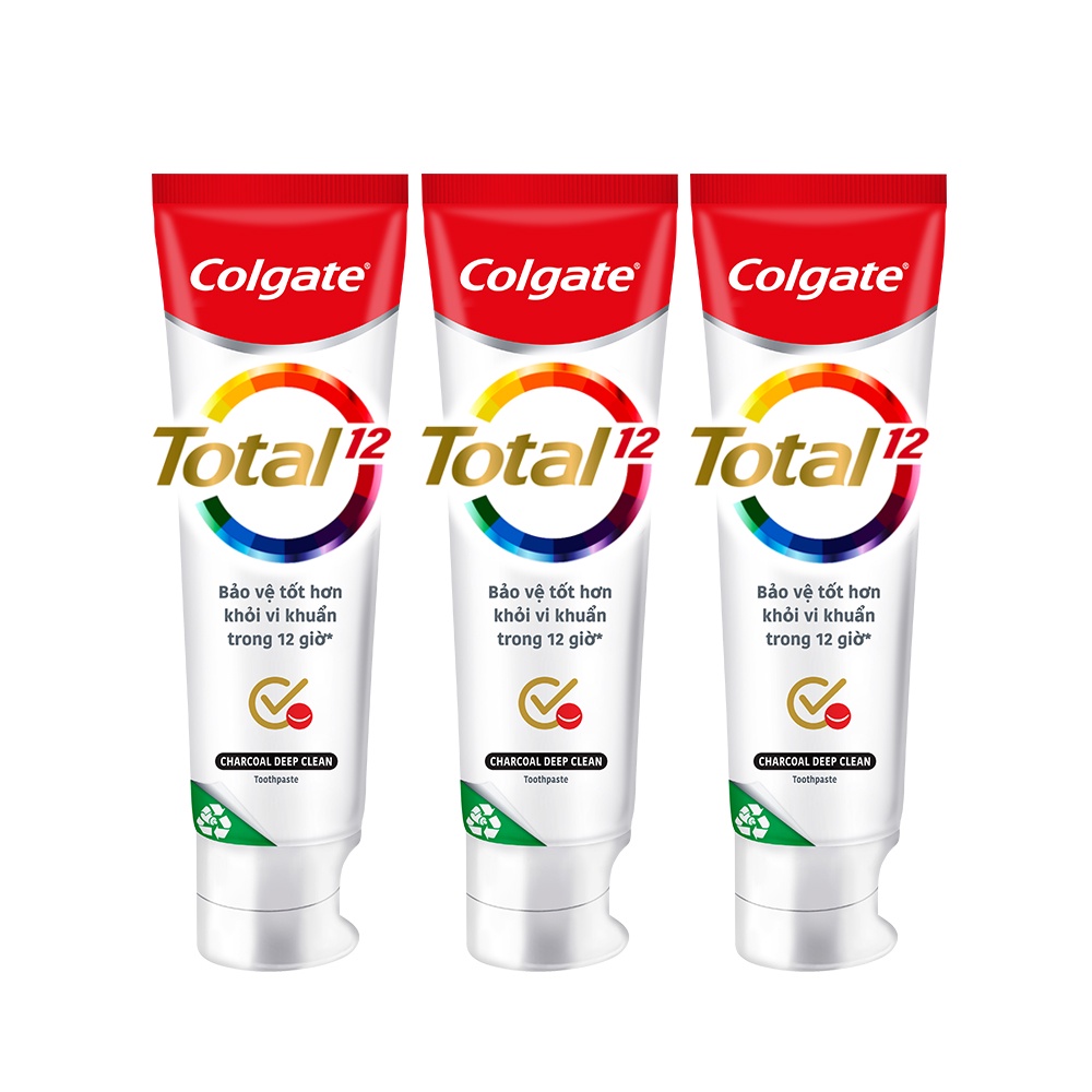 Bộ 3 Kem đánh răng Colgate giảm chảy máu nướu Total bảo vệ toàn diện 170g