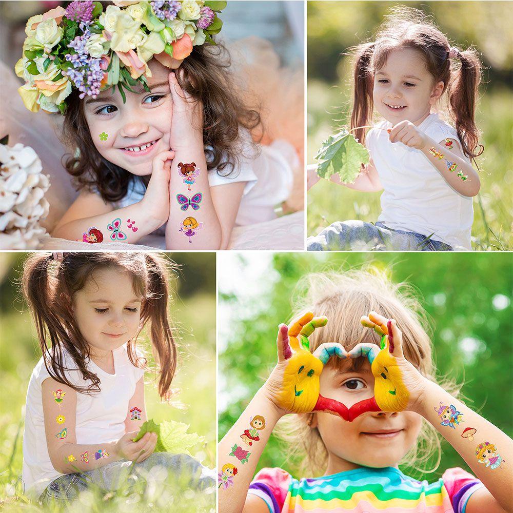 WATTLE Set 10 Tấm Hình Xăm Dán Tạm Thời Hình Bướm Dễ Thương