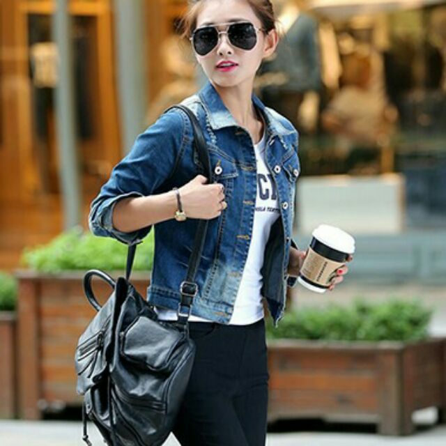Áo khoác bò Denim lửng