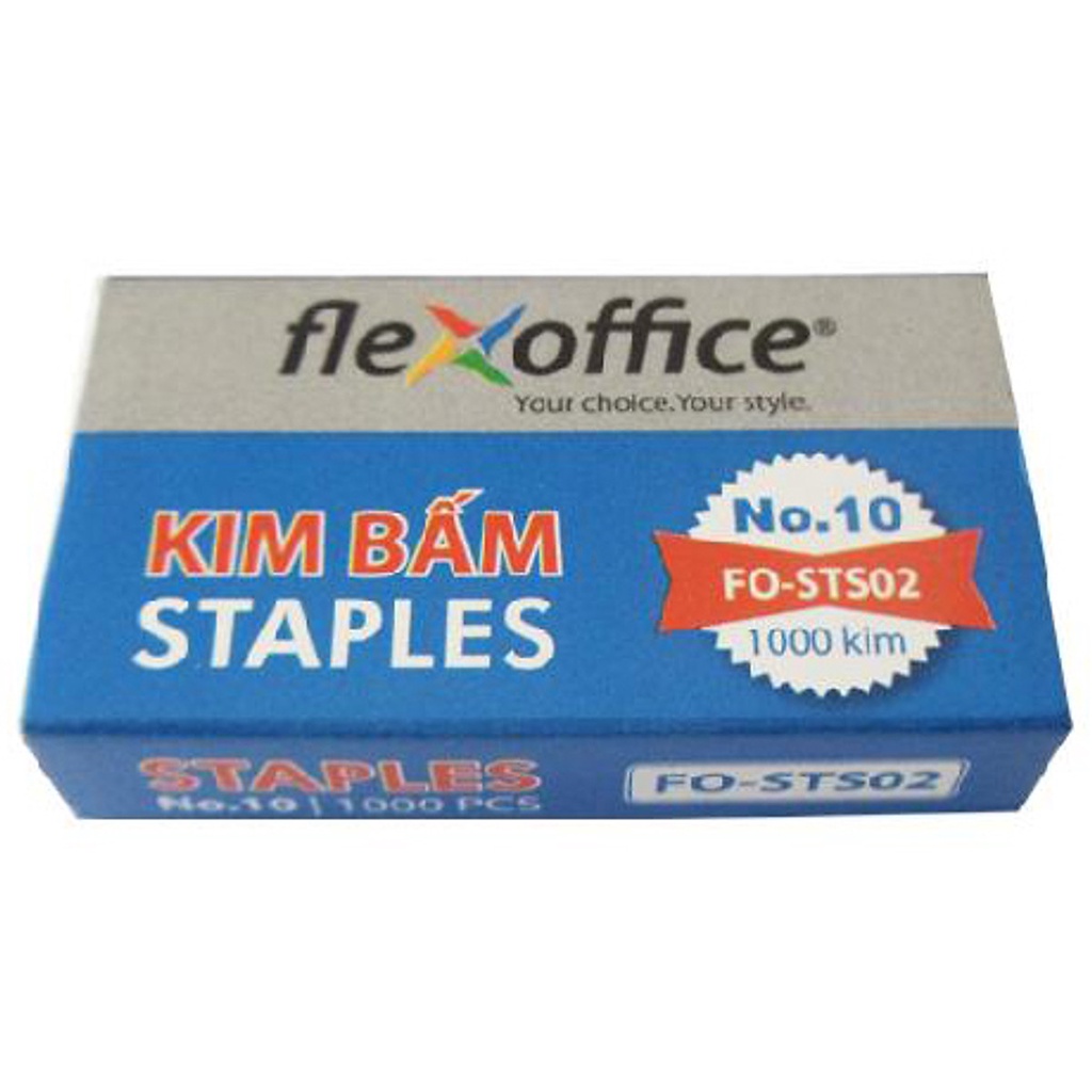Hộp đinh ghim, đạn ghim, ruột Kim Bấm số 10 Flexoffice FO-STS02