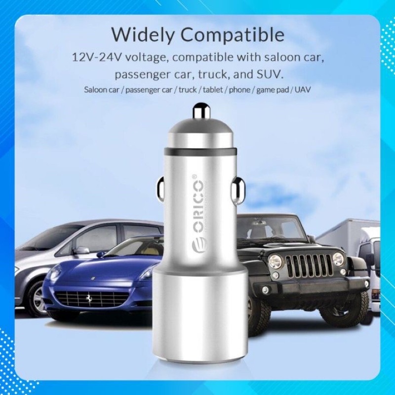 Tẩu Sạc Ô Tô Sạc Xe Hơi Hai Cổng USB 12W - UPJ-2U