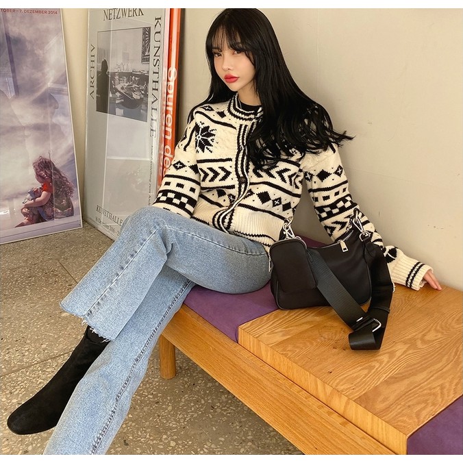 Sẵn Túi vải kẹp nách phong cách boho cá tính  S005