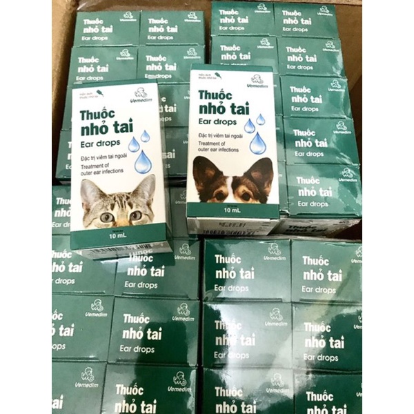 THUỐC NHỎ TAI TRỊ VIÊM TAI CHO MÈO