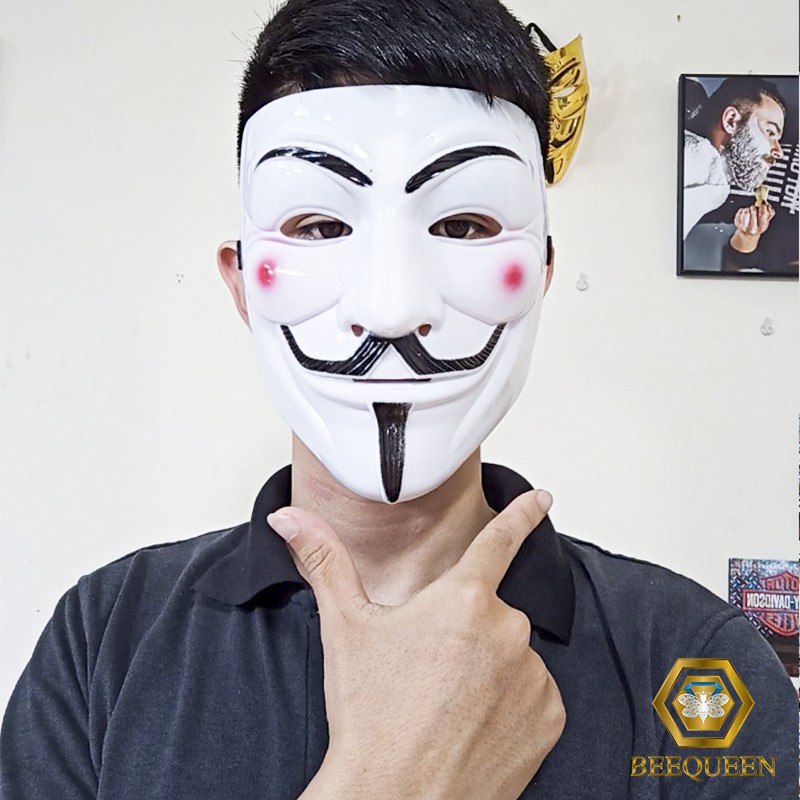 Mặt Nạ Hacker Trắng - Mặt Nạ Anonymous Hóa Trang