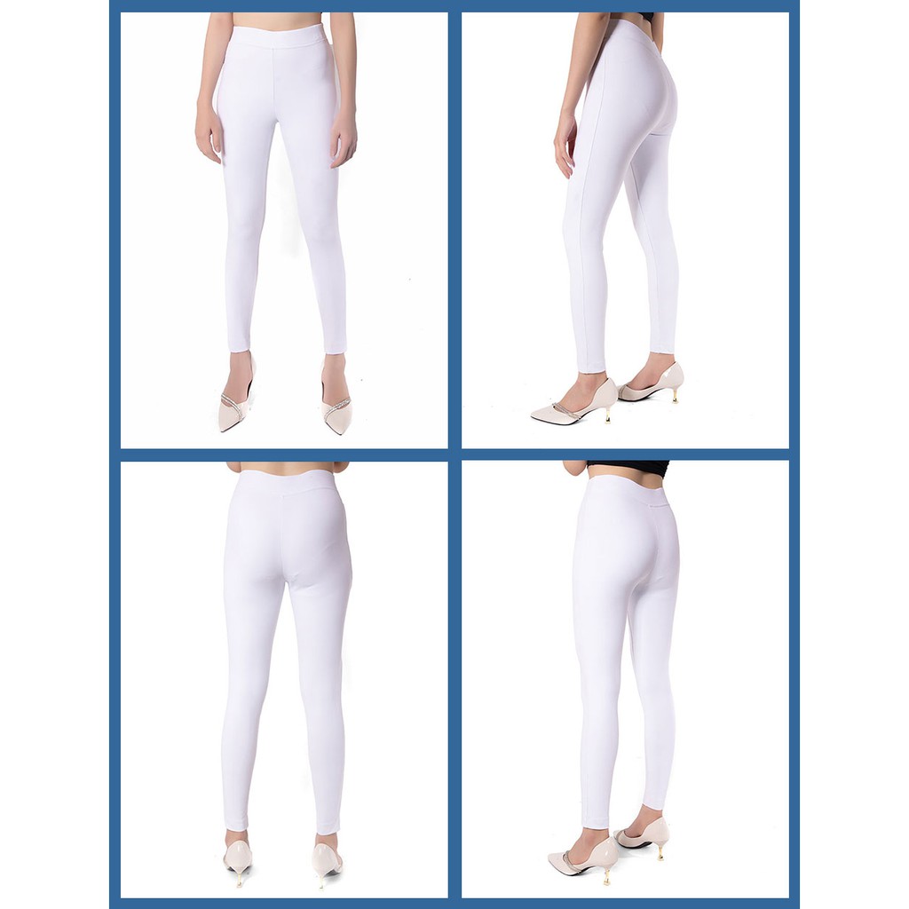 Quần Legging Nữ Bosimaz MS012 dài không túi màu trắng cao cấp, thun co giãn 4 chiều, vải đẹp dày, thoáng mát. | BigBuy360 - bigbuy360.vn