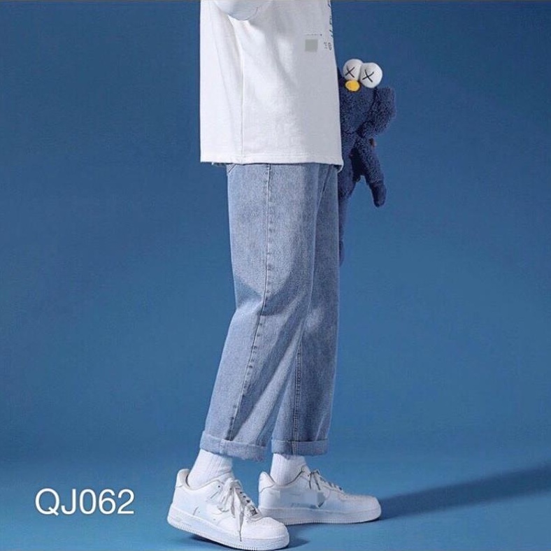 QUẦN JEAN ỐNG RỘNG CAO CẤP, QUẦN BÒ BAGGY NAM BASIC XANH BẠC - GenZ Pucca | BigBuy360 - bigbuy360.vn