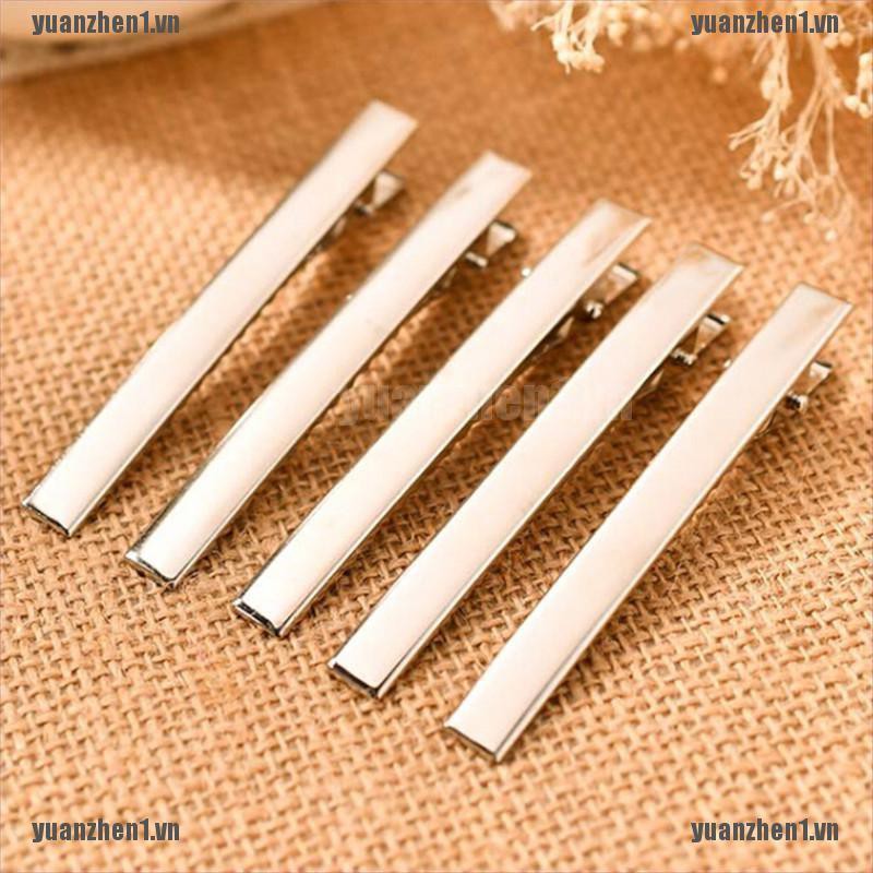 [YUANZHEN1] 20 Kẹp Tóc Cá Sấu Kim Loại Bạc DIY