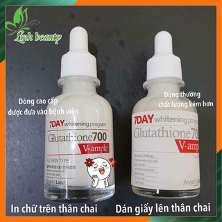 [BIG SALES] Huyết Thanh Trắng Da 7Day Whitening Program Glutathione 700 V-Ample