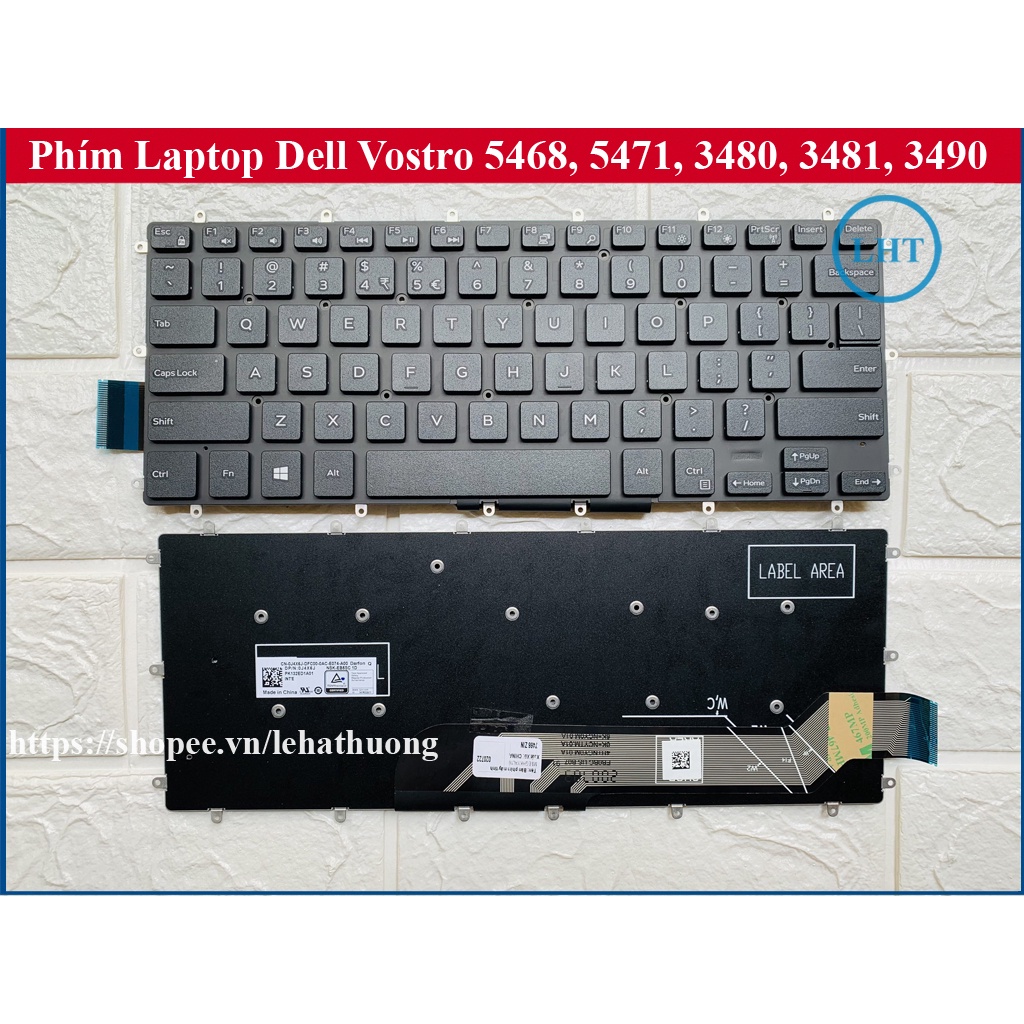 Bàn phím Laptop Dell Vostro 5468 5471 3480 3481 3490 Zin có Led / Không Led ZIN