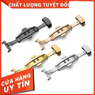Khóa bướm dùng cho đồng hồ dây da, khóa bướm loại bật nảy 2 cánh