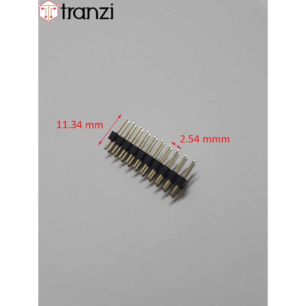 Giăm cắm 2.54mm đôi đực thẳng 2x10P 11.34mm đen – túi 20 cái