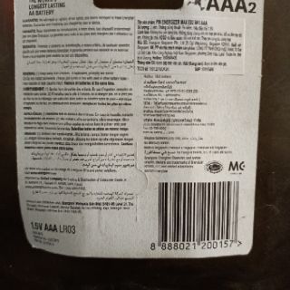 PIN ENERGIZER 2A & 3A (2 VIÊN)