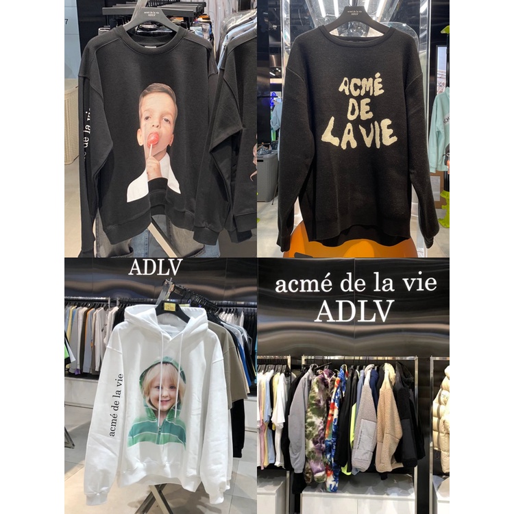 ADLV Áo nỉ tay dài in chữ trẻ trung thời trang nam nữ