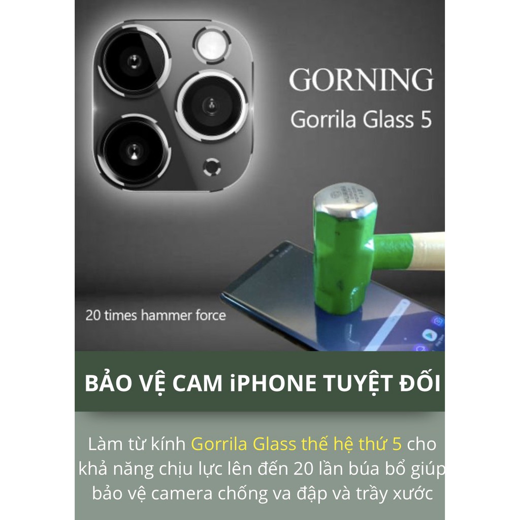 Cụm Kính Độ Camera Iphone 11Promax cho Iphone X/Xs/Xr/Xsmax - Thế hệ 1
