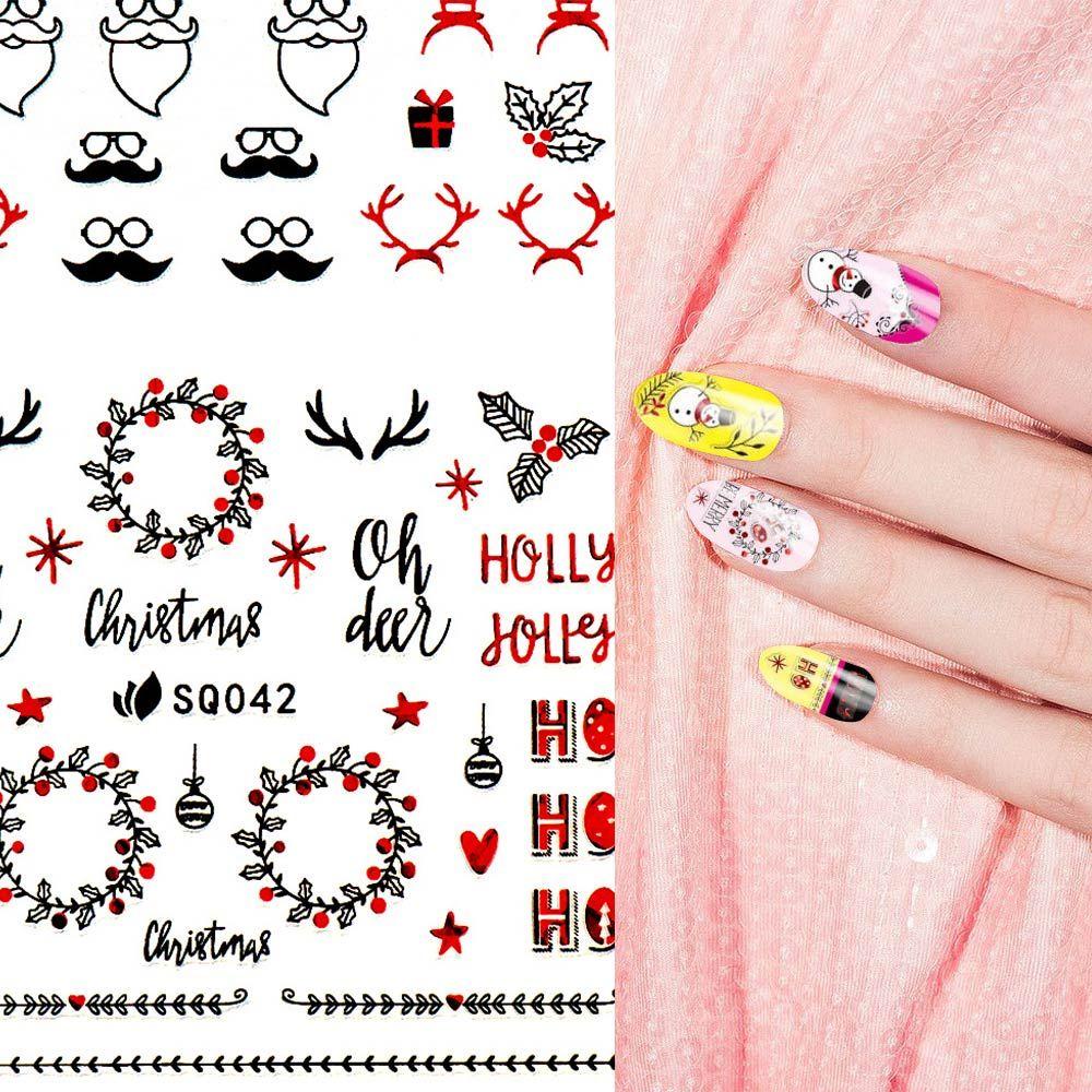 Miếng Dán Trang Trí Móng Tay Hình Bông Tuyết Giáng Sinh Thời Trang