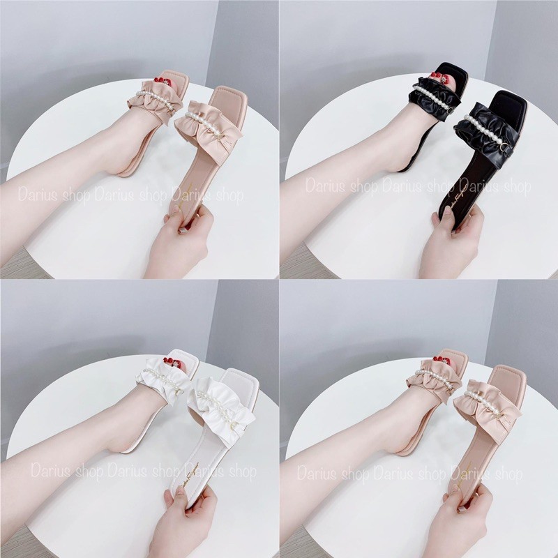 Dép quai zum đính ngọc siêu êm [hot nhất]