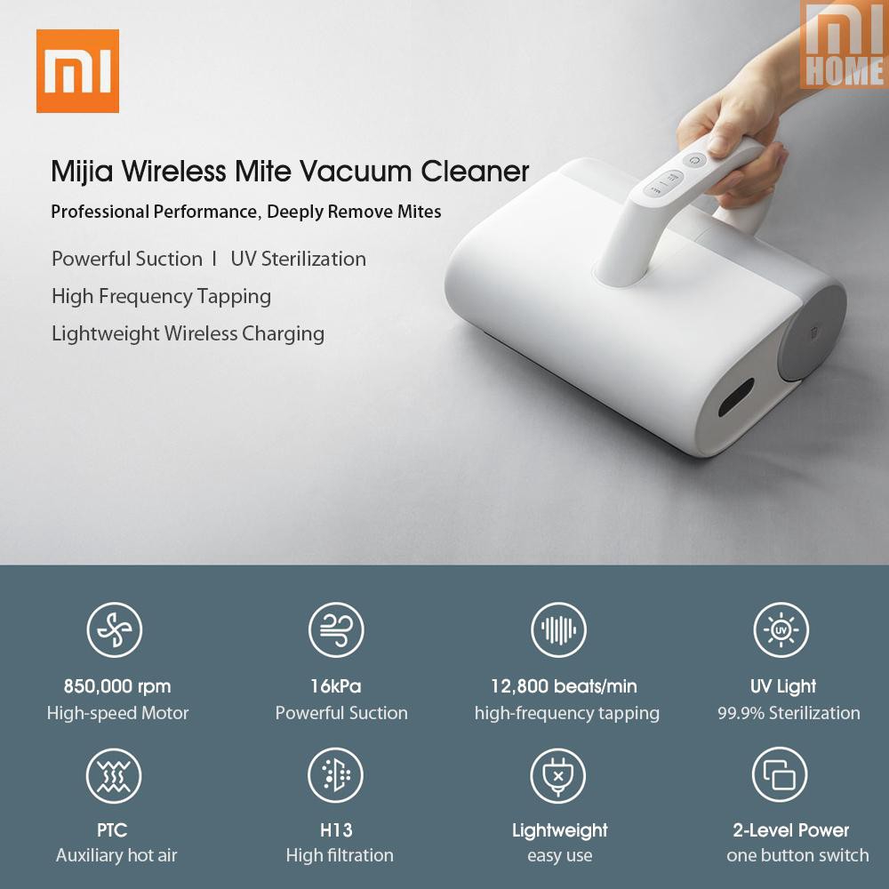 MI Xiaomi Mijia 16000Pa mite Remover 850, 00 rpm động cơ cho trang chủ sofa giường không dây mite máy hút bụi xe sạch mite bộ điều khiển tiệt trùng