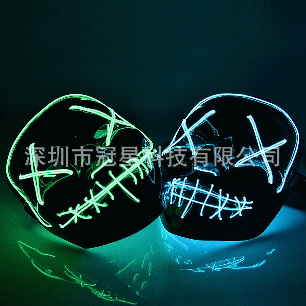 Mặt Nạ Hóa Trang Halloween Có Đèn LED 10 Màu Độc Đáo