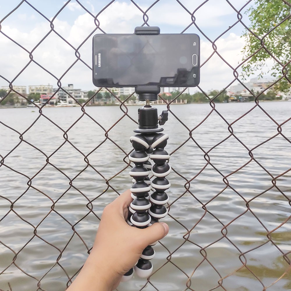 Chân máy ảnh tripod bạch tuộc loại lớn( kèm đỡ ballhead + kẹp điện thoại)