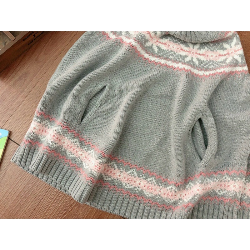 Áo choàng len ghi-HÀNG SALE KO ĐỔI TRẢ