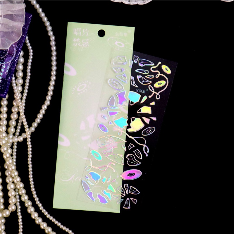 Steve Nhãn Dán Xích Hình Bướm 3D Màu Bạc Chính Hãng Tạp Chí Trang Trí