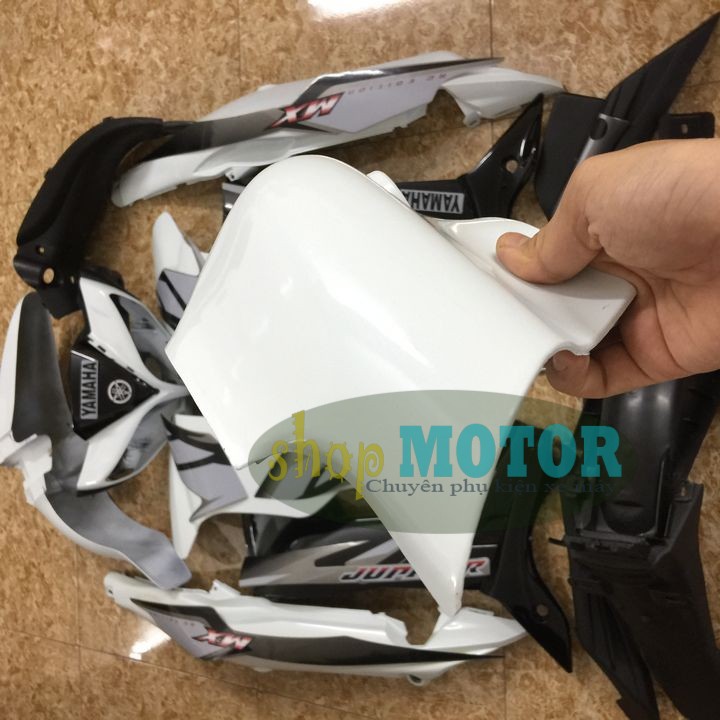 Bộ dàn áo xe Jupiter MX, Jupiter Gravita nhựa ABS cao cấp MÀU TRẮNG -B2103
