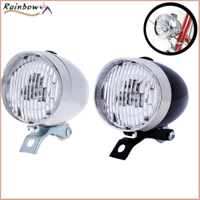 Đèn LED 3 Bóng Gắn Phía Trước Xe Đạp Dùng Ban Đêm Phong Cách Vintage