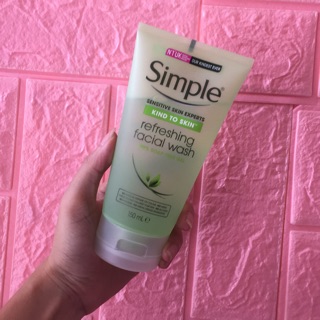 Sữa rửa mặt dạng gel Simple không cồn, 100% thiên nhiên [Cam kết chuẩn Anh Quốc]
