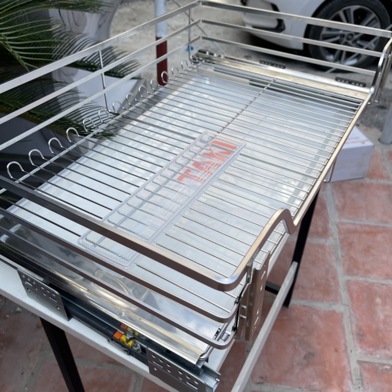 Kệ Để Xoong Nồi Tủ Bếp Dưới TAKI, Kệ Gấm Bếp  INOX Không Gỉ 304 - Ray Âm Giảm Chấn - BẢO HÀNH VĨNH VIỄN - Có Thợ Lắp