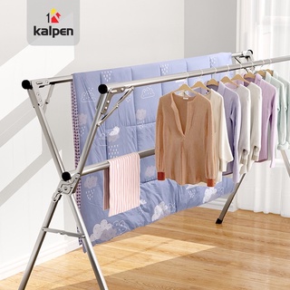Giàn phơi quần áo gấp gọn, sào phơi đồ inox thông minh kèm 20 móc treo quần áo