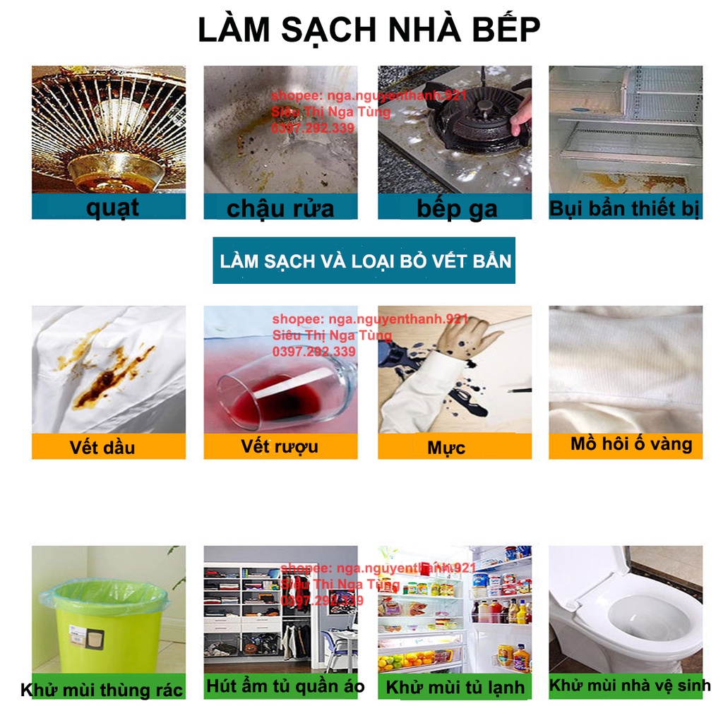 Baking soda 25gr bột tẩy rửa nhà bếp lồng giặt, vệ sinh nhà cửa, giặt đồ, khử mùi, tẩy trắng