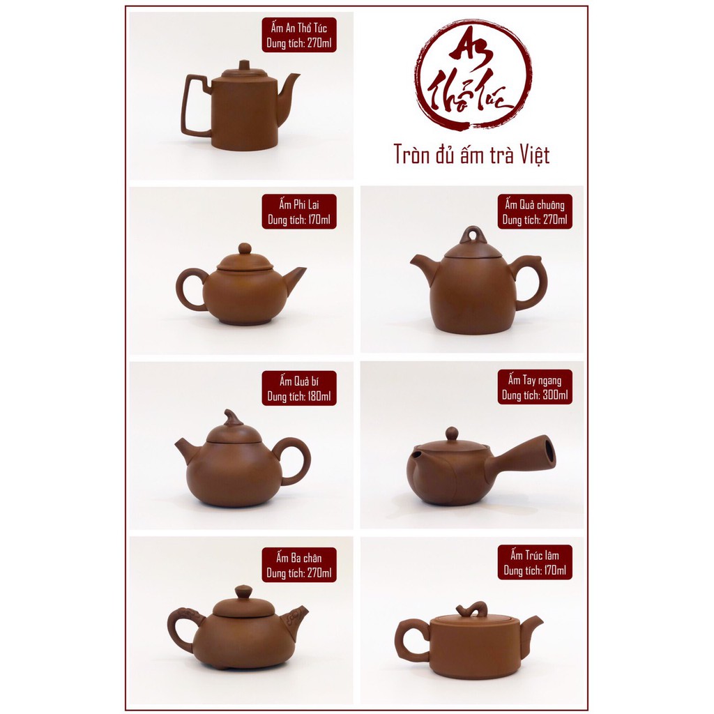 [TINH HOA NGƯỜI VIỆT] Bộ ấm trà An Thổ Túc - Ấm Phi Lai 170ml + Hộp đựng cao cấp