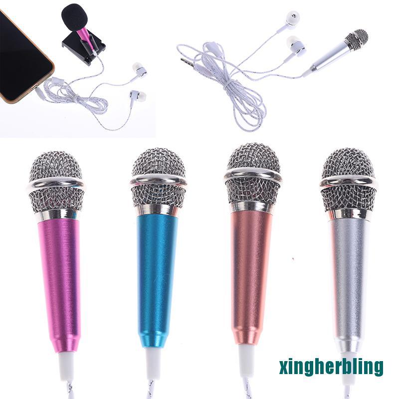 Bộ Micro Kèm Giá Đỡ Giắc Cắm 3.5mm Dùng Để Hát Karaoke