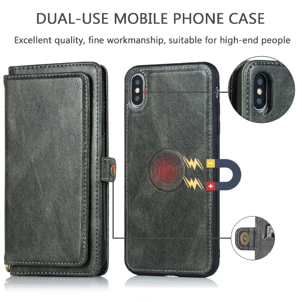 Bao Da Điện Thoại Dạng Ví Có Thể Tháo Rời Cho Samsung Galaxy Note 20 ULTRA NOTE10 S23 s22 S21 S20 S10 Plus