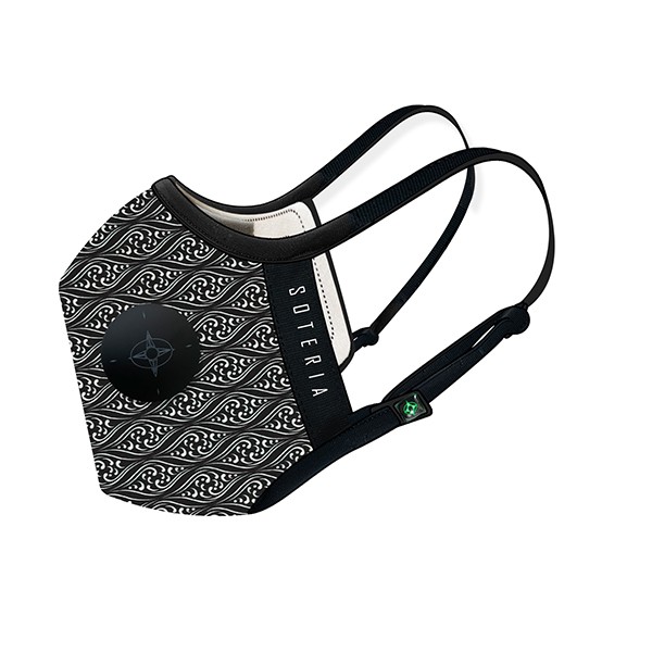 Khẩu trang thời trang cao cấp Soteria Wave ST021 -  Khẩu trang vải hoạt tính [size M,L] Van đen | BigBuy360 - bigbuy360.vn