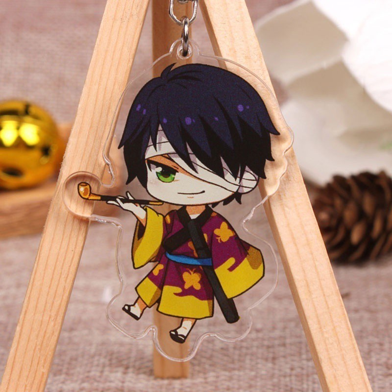 Móc Khóa Nhựa Acrylic Hai Mặt Trong Suốt In Hình Gintama