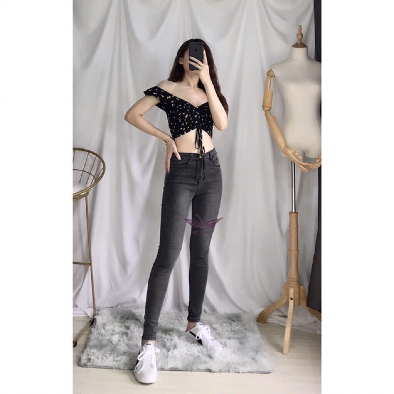 [60-95kg] Quần Jeans Giãn Lưng SIÊU Cao - Quần Cạp Cao Qua Rốn XÁM TÂY TRƠN