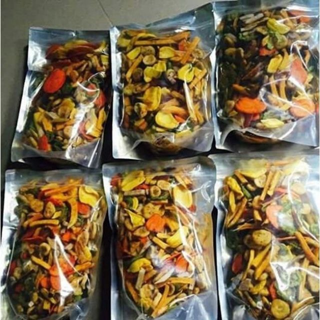 250gram Trái cây sấy Khô Tự Nhiên Không Đường,trái cây Sấy Giòn Nhà Làm