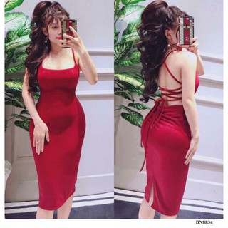 Đầm body hở lưng đan dây sexy