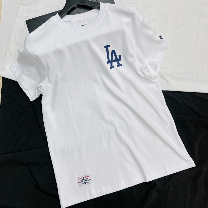 [CHÍNH HÃNG] ÁO THUN NEW ERA HOTDOG LA DODGERS TRẮNG ĐEN  - ÁO TSHIRT FULL TAG - UNISEX NAM NỮ - HÀNG NHẬP KHẨU