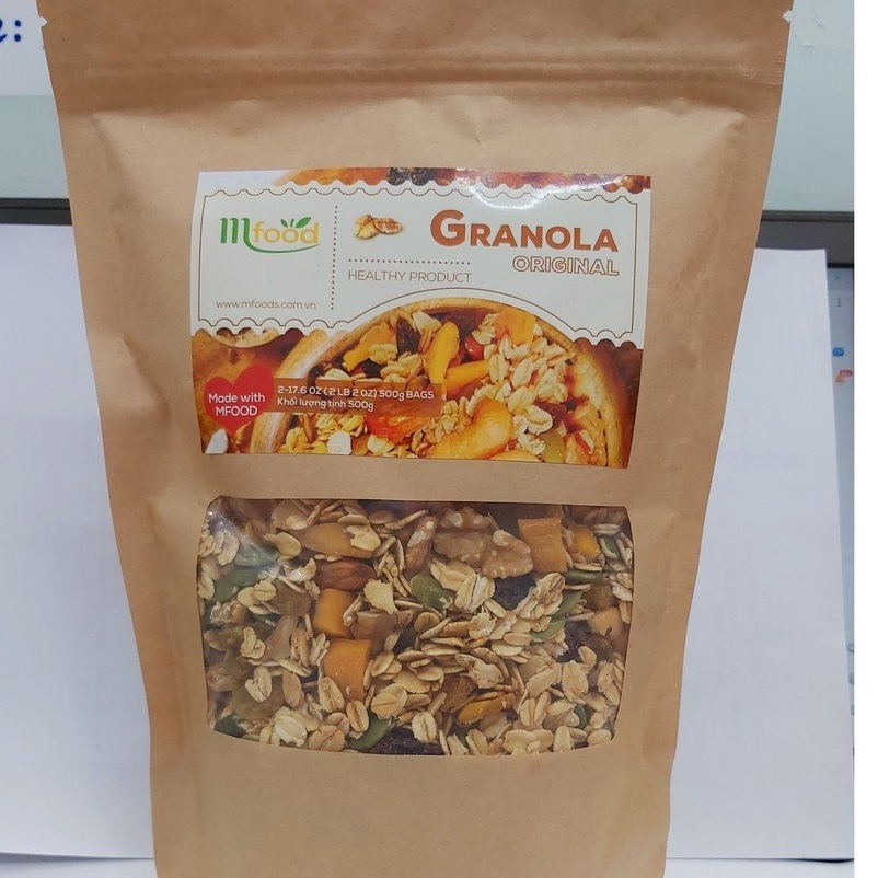 Ngũ Cốc Granola Túi Giấy 500g Thương Hiệu Mfood